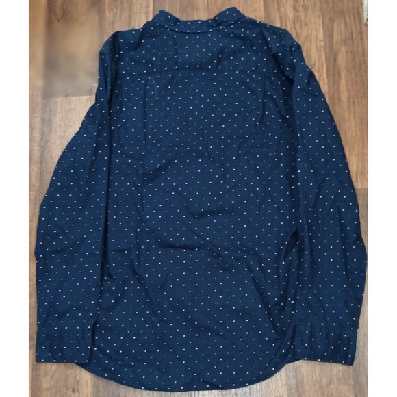 American Eagle Men’s XL Blue Micro Dot Button Front Shirt Long Sleeve Pocket EUC - Picture 5 of 10